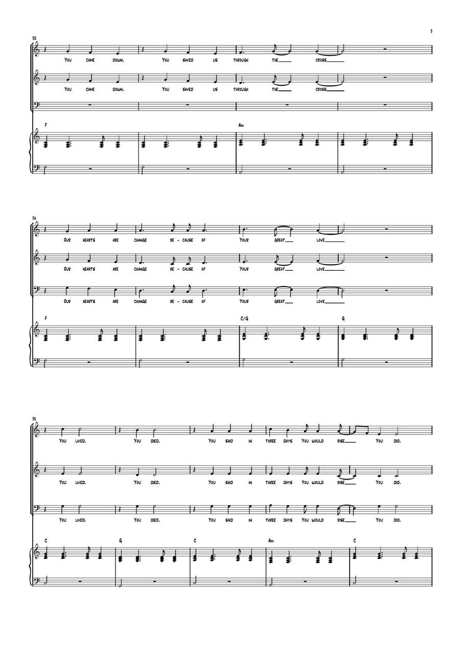 All The Earth Will Sing Your Praises 3-Part scores gallery preview page 4