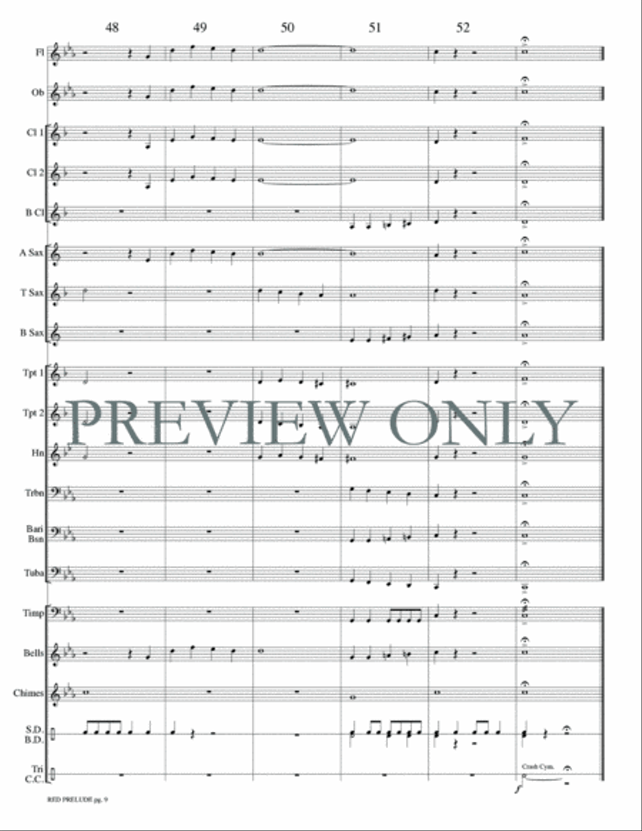 Red Prelude Red Prelude Concert Band scores gallery preview page 12