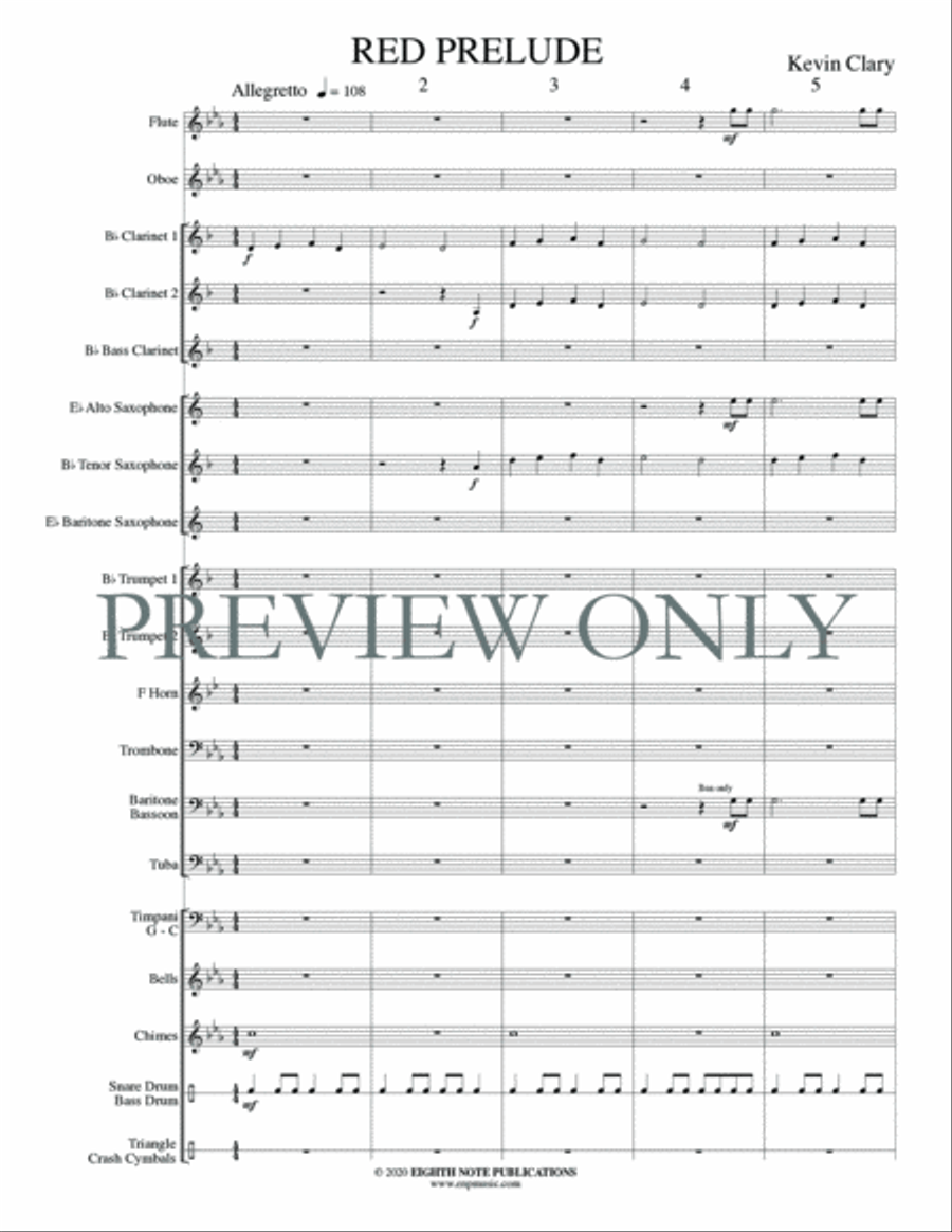 Red Prelude Red Prelude Concert Band scores gallery preview page 4