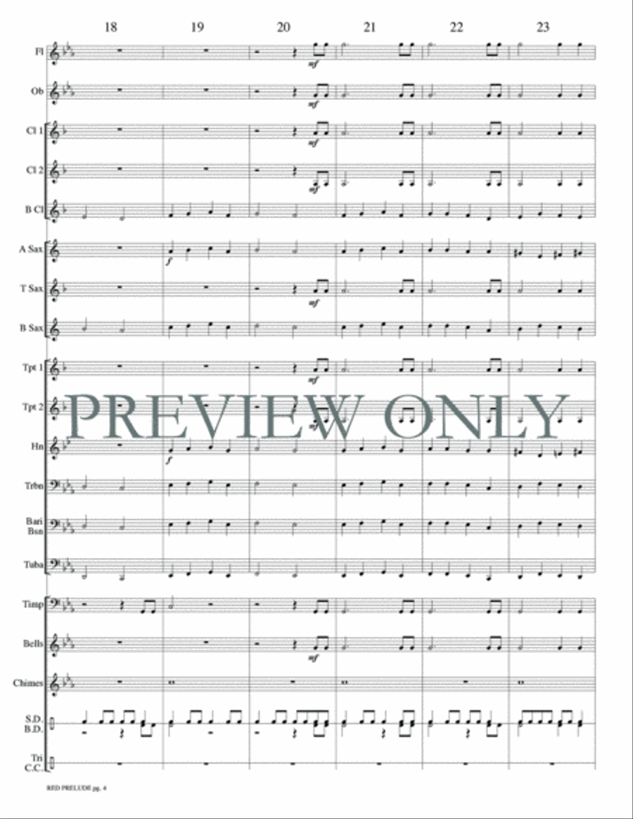 Red Prelude Red Prelude Concert Band scores gallery preview page 7