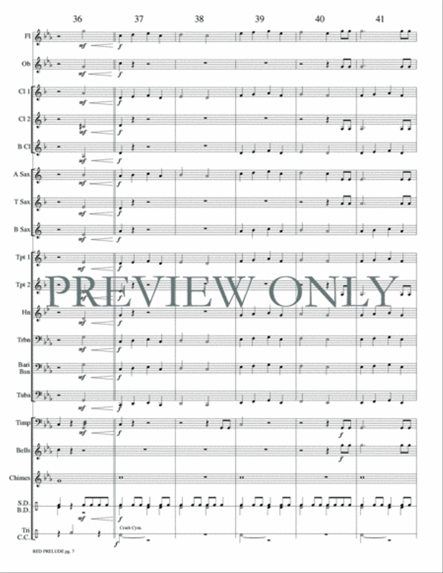 Red Prelude Red Prelude Concert Band scores gallery preview page 10