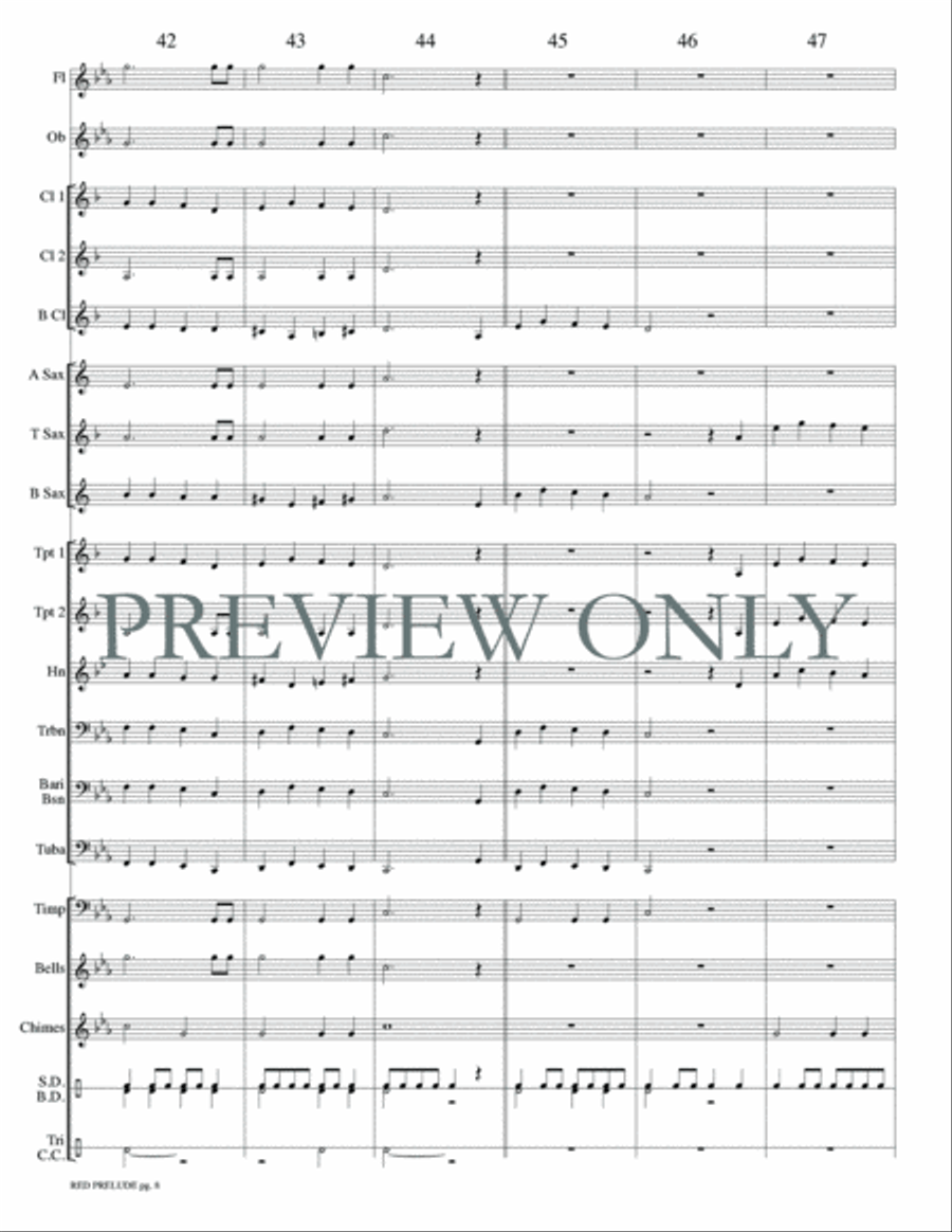 Red Prelude Red Prelude Concert Band scores gallery preview page 11