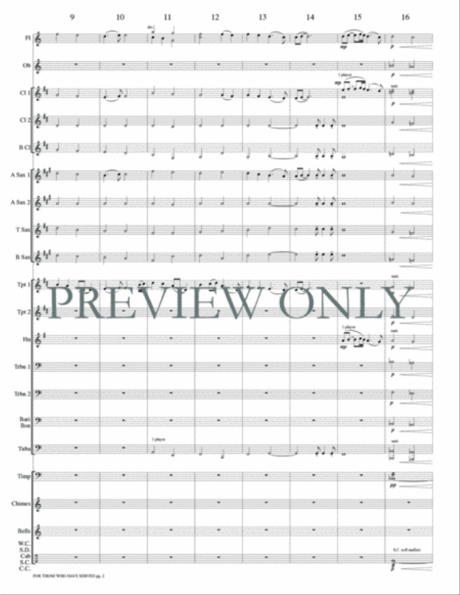 For Those Who Have Served Concert Band scores gallery preview page 5