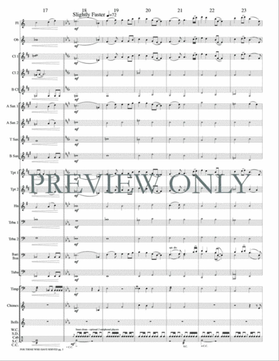 For Those Who Have Served Concert Band scores gallery preview page 6