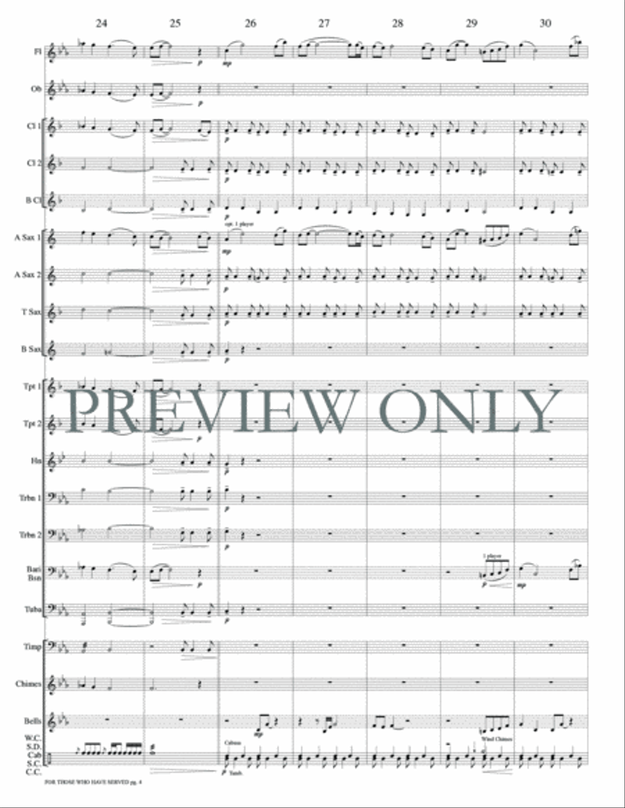 For Those Who Have Served Concert Band scores gallery preview page 7