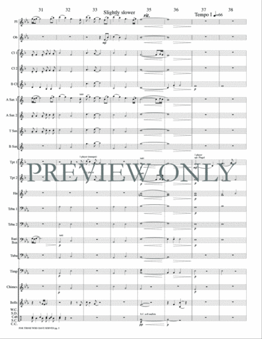 For Those Who Have Served Concert Band scores gallery preview page 8