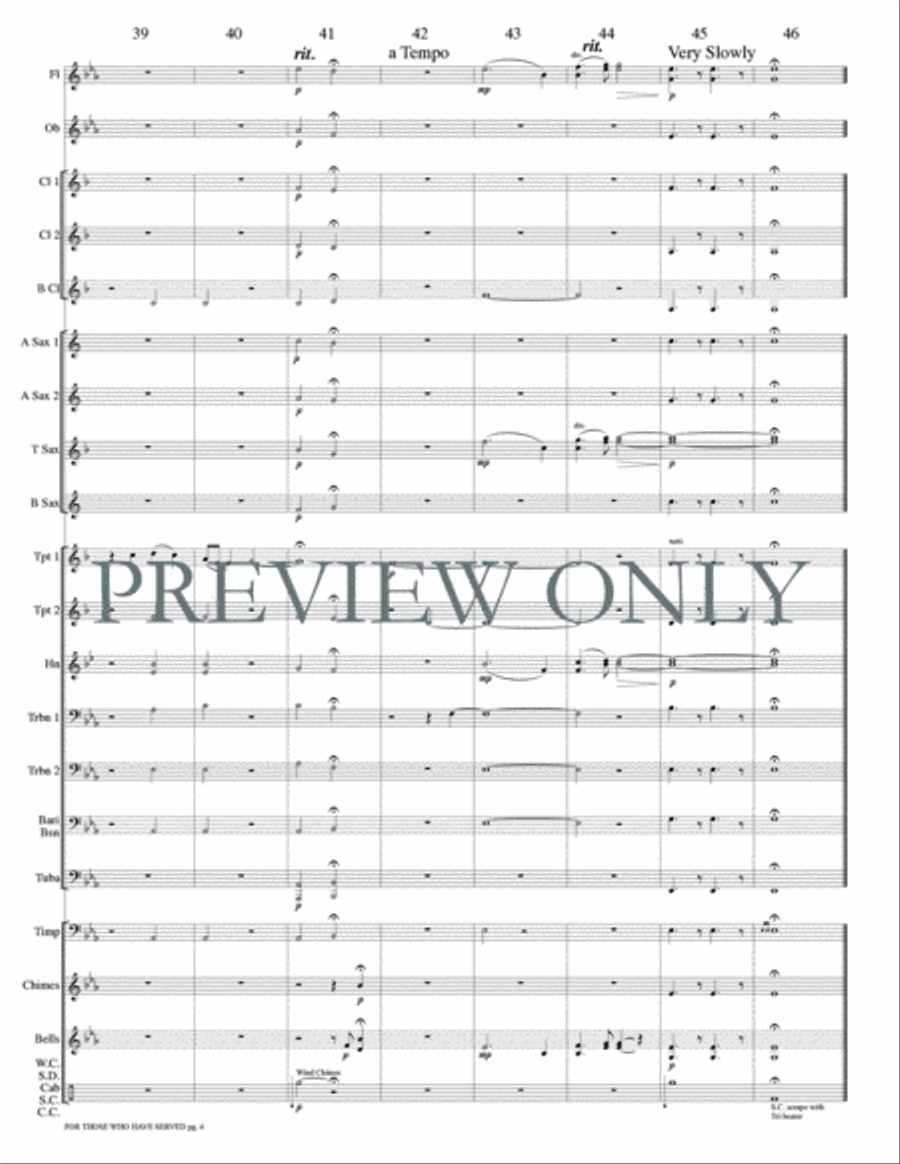 For Those Who Have Served Concert Band scores gallery preview page 9