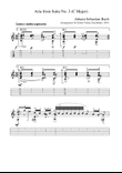 Aria from Suite No. 3. Johann Sebastian Bach. Arrangement for Guitar.