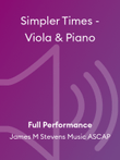 Simpler Times - Viola & Piano mini preview