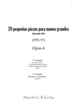 20 Piezas, Op. 4 (2017) No. 1. Mélodie
