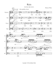 Rain - a capella quartet (SATB)