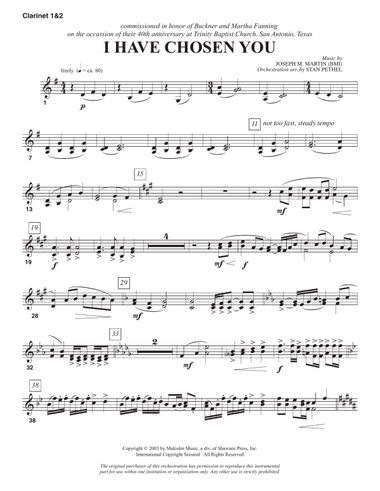I Have Chosen You - Bb Clarinet 1,2