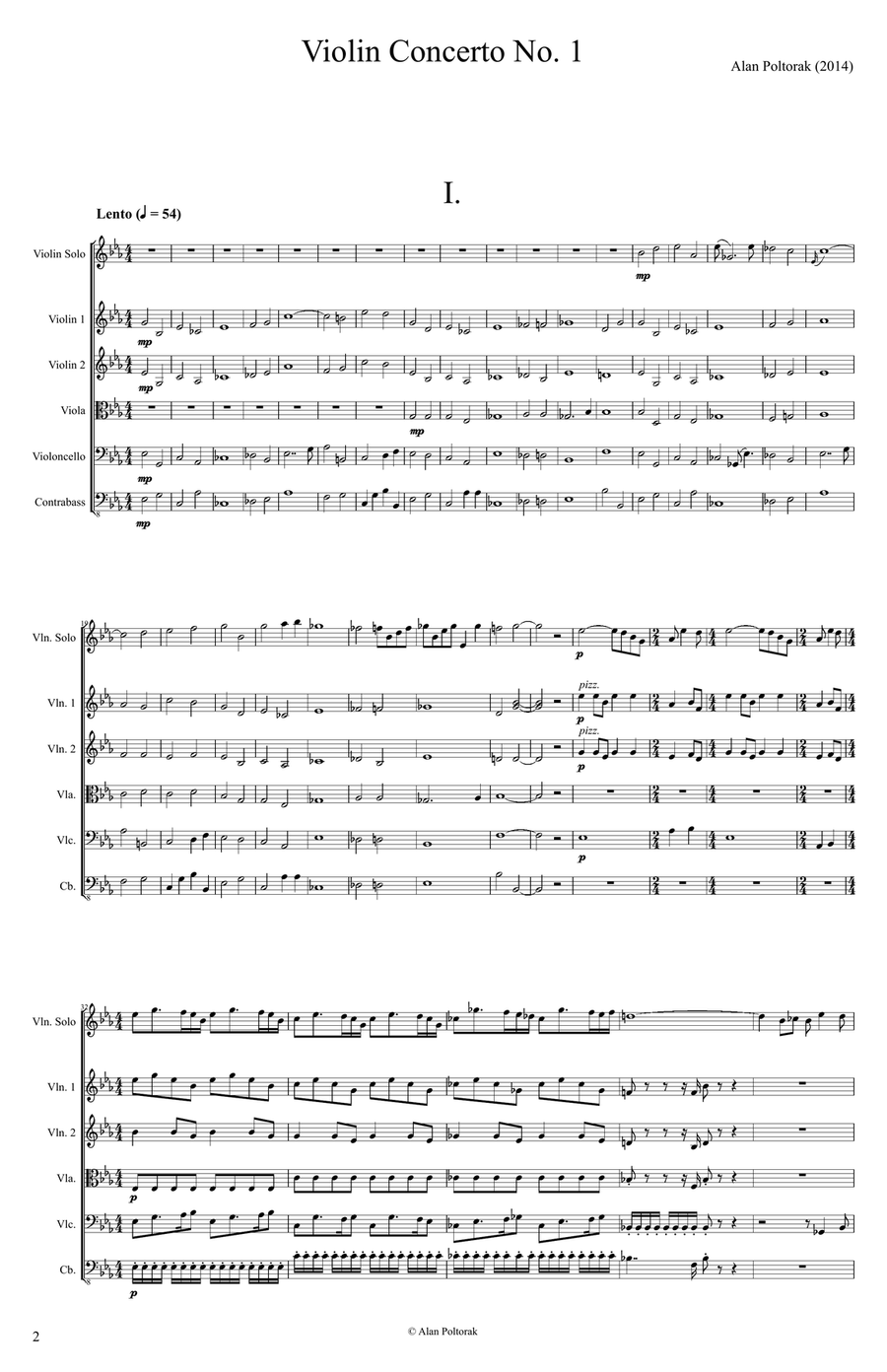 Violin Concerto No. 1 Violin Concerto No. 1 Chamber Orchestra scores gallery preview page 2