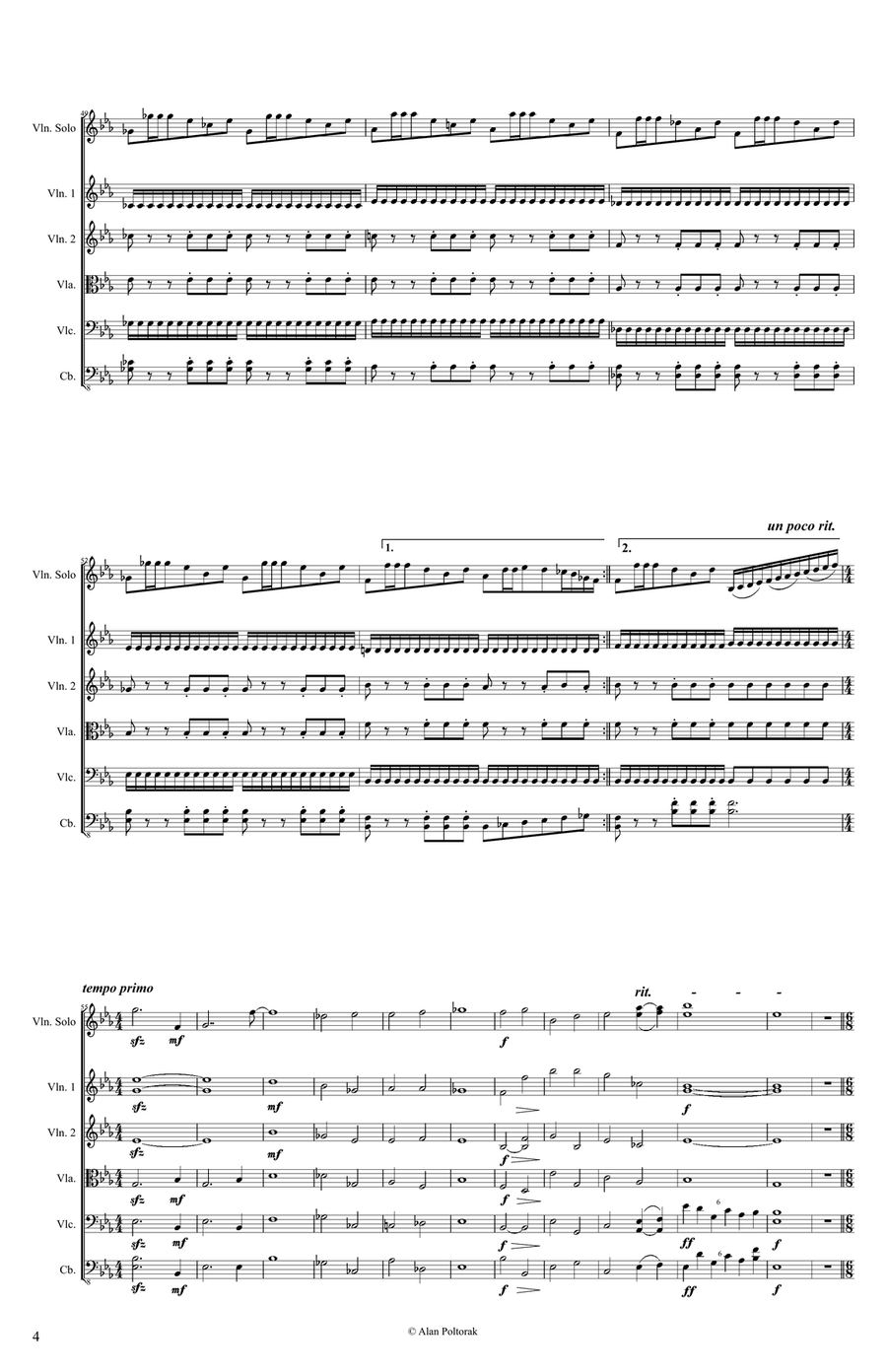 Violin Concerto No. 1 Violin Concerto No. 1 Chamber Orchestra scores gallery preview page 4