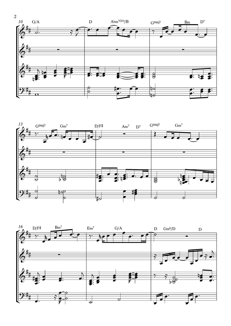 Just The Way You Are - Score Only Small Ensemble scores gallery preview page 2