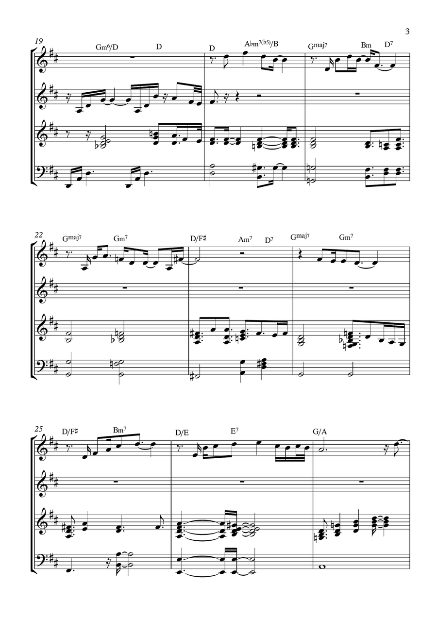 Just The Way You Are - Score Only Small Ensemble scores gallery preview page 3