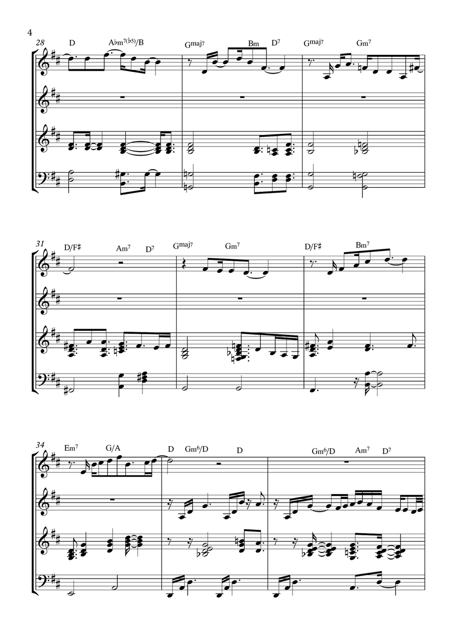 Just The Way You Are - Score Only Small Ensemble scores gallery preview page 4