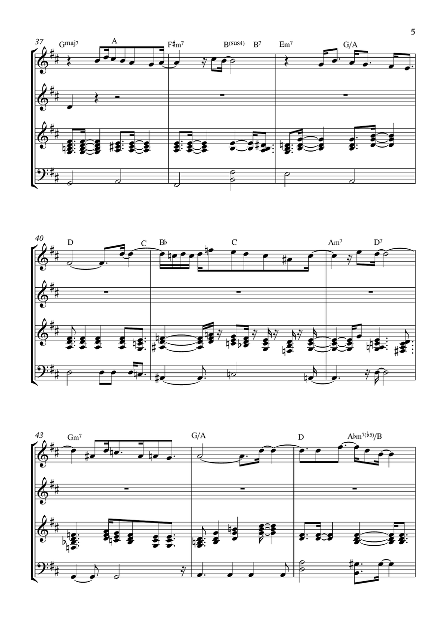 Just The Way You Are - Score Only Small Ensemble scores gallery preview page 5