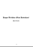 GREAT EXPECTATIONS-Happy Birthday Miss Havisham