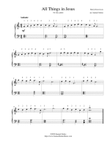 All Things in Jesus - for easy piano