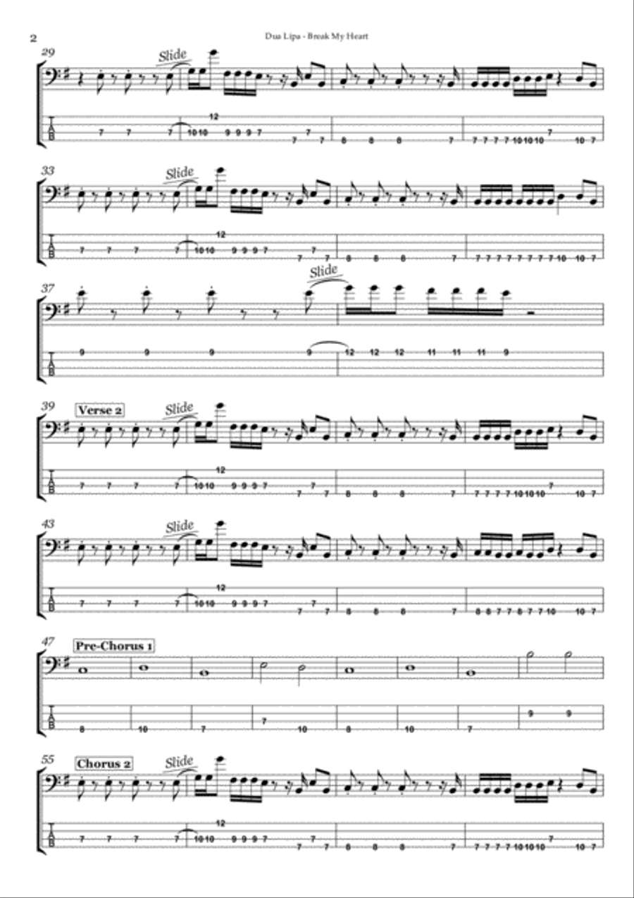 Break My Heart Electric Guitar scores gallery preview page 2