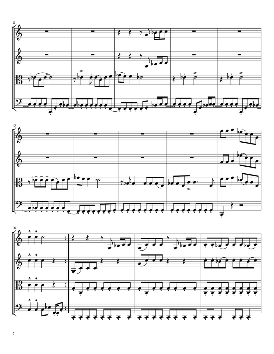 Sharp Dressed Man Sharp Dressed Man String Quartet scores gallery preview page 2