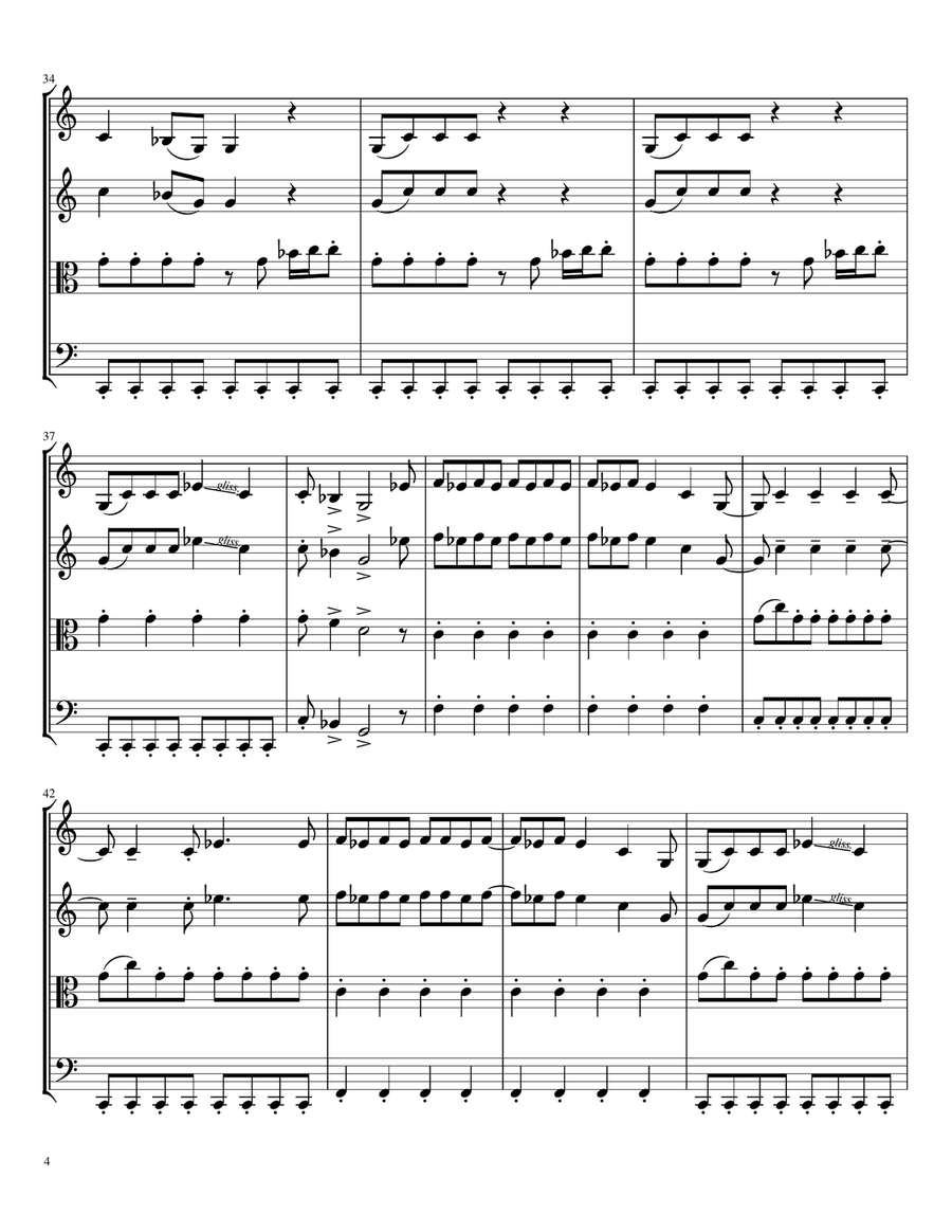 Sharp Dressed Man Sharp Dressed Man String Quartet scores gallery preview page 4