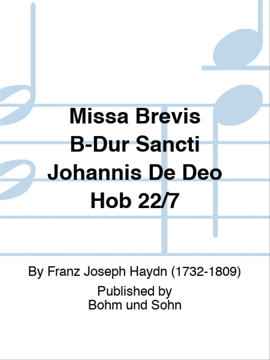 Missa Brevis B-Dur Sancti Johannis De Deo Hob 22/7 Choir scores gallery preview page 1