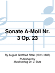 Sonate A-Moll Nr. 3 Op. 23