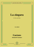 Donizetti-La Zingara,in a minor,for Voice and Piano