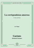 Donizetti-La corrispondenza amorosa,in F Major,for Voice and Piano