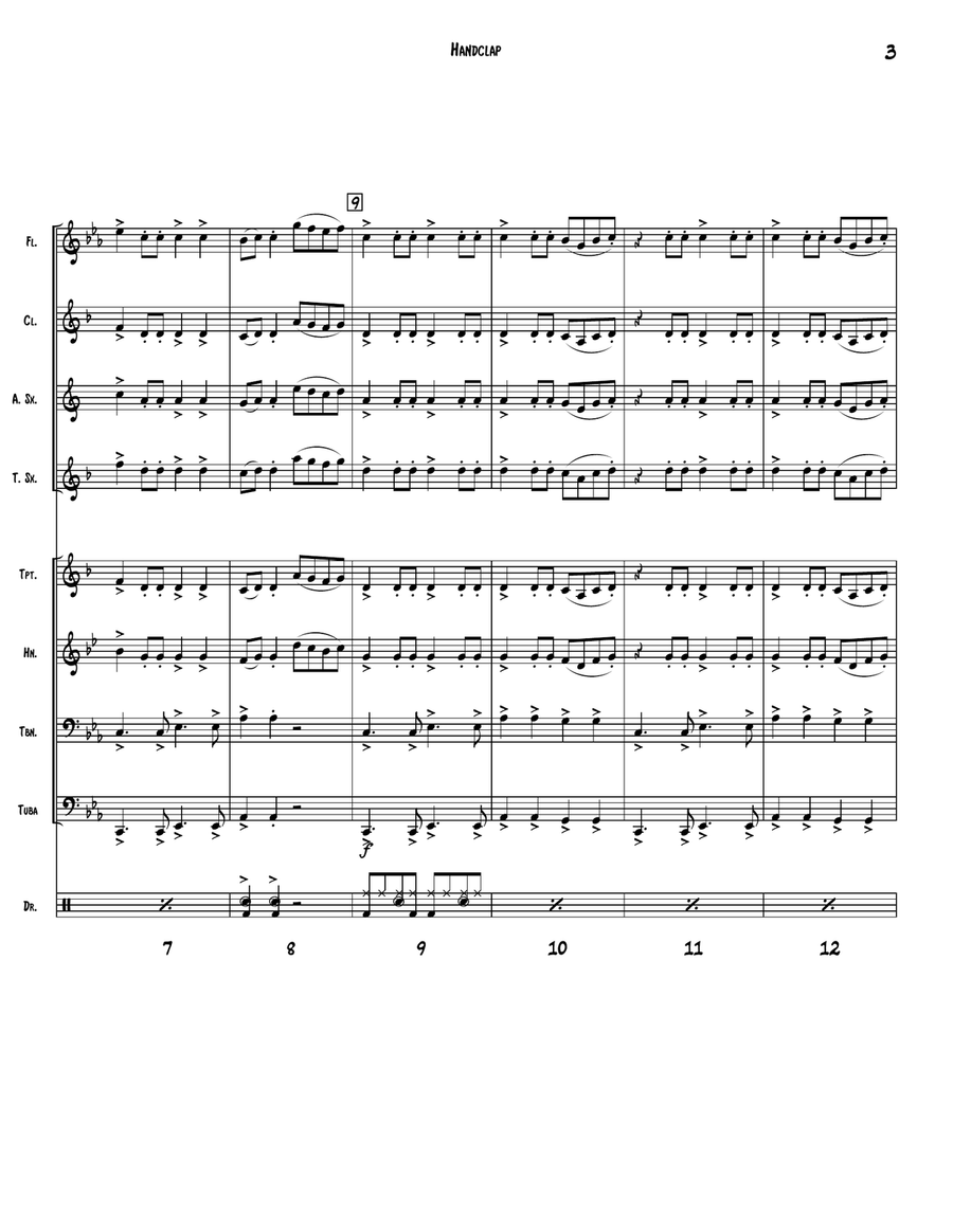 Handclap Small Ensemble scores gallery preview page 3