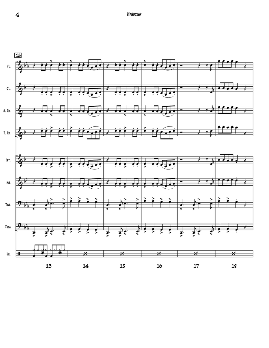 Handclap Small Ensemble scores gallery preview page 4