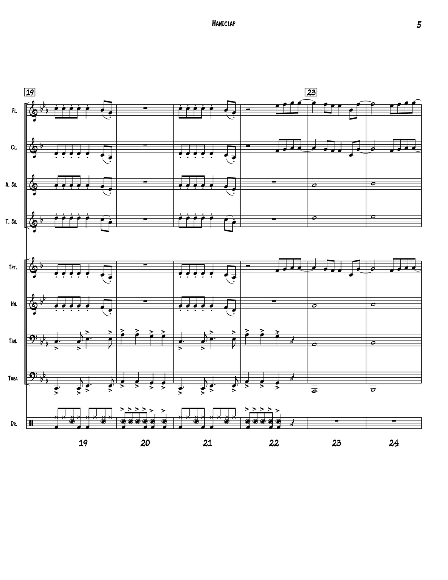 Handclap Small Ensemble scores gallery preview page 5