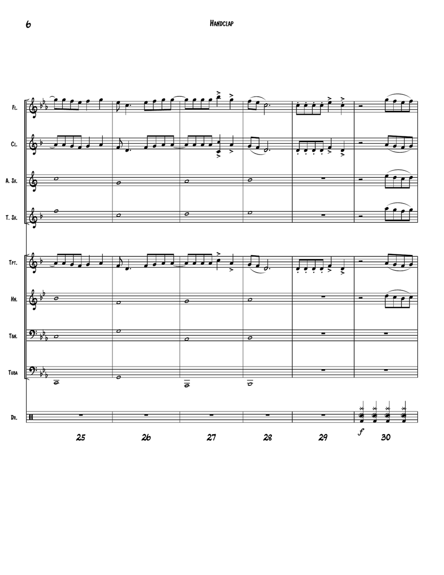Handclap Small Ensemble scores gallery preview page 6