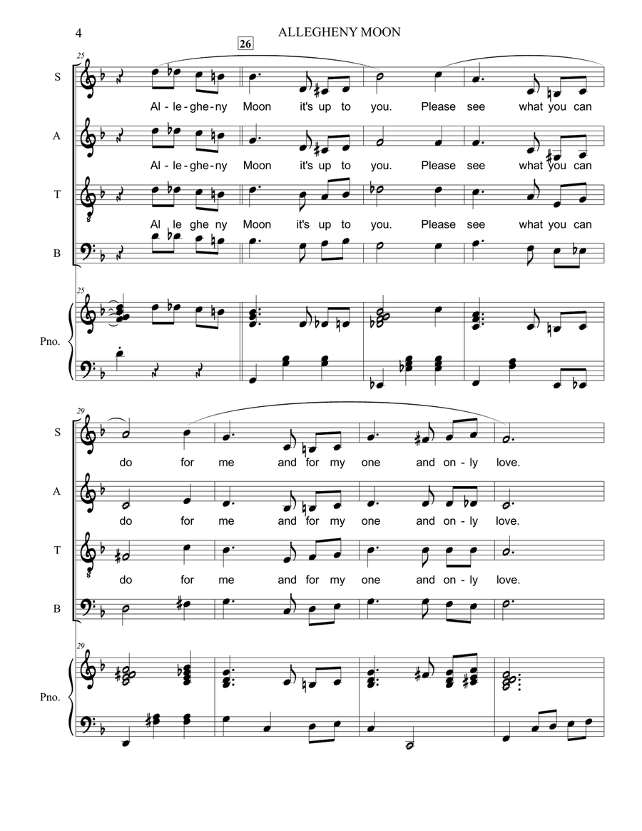 Allegheny Moon Allegheny Moon 4-Part scores gallery preview page 4
