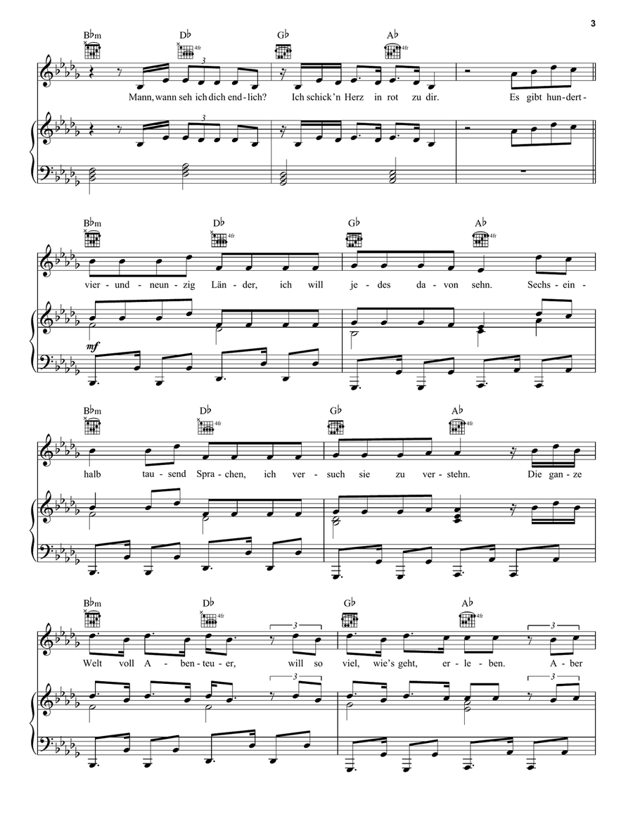 194 Länder 194 Länder Piano, Vocal, Guitar scores gallery preview page 3