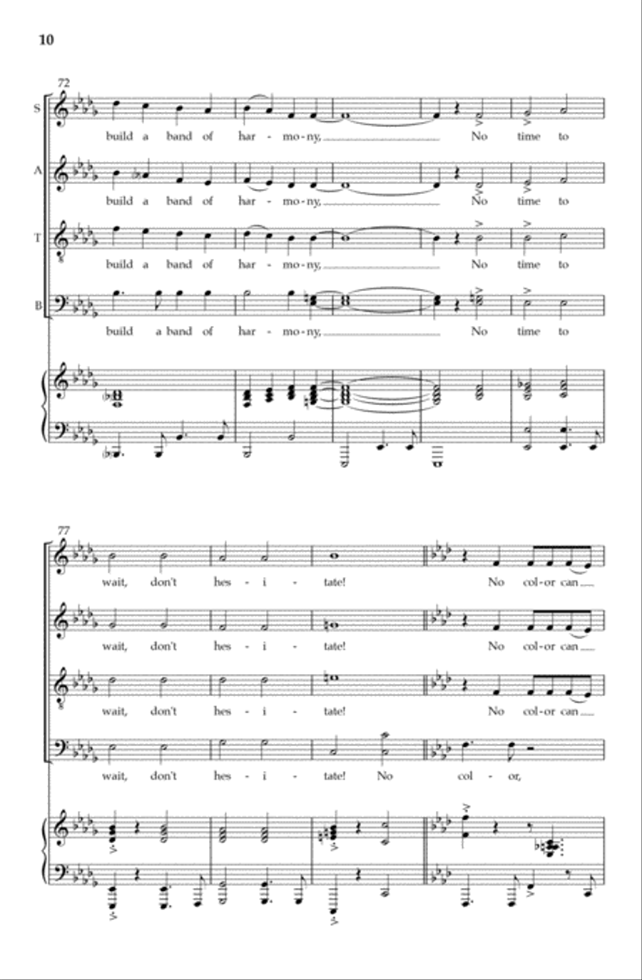 No Color No Color 4-Part scores gallery preview page 9
