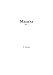 Mazurka No. 3 - N. Cossins (Original Piano Composition)