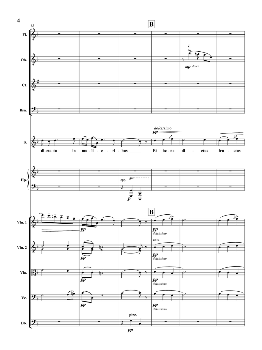Mascagni: Ave Maria from Cavalleria Rusticana - for Soprano and Orchestra (Elina Garanca VERSION) Full Orchestra scores gallery preview page 5