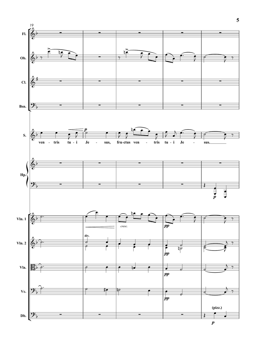 Mascagni: Ave Maria from Cavalleria Rusticana - for Soprano and Orchestra (Elina Garanca VERSION) Full Orchestra scores gallery preview page 6