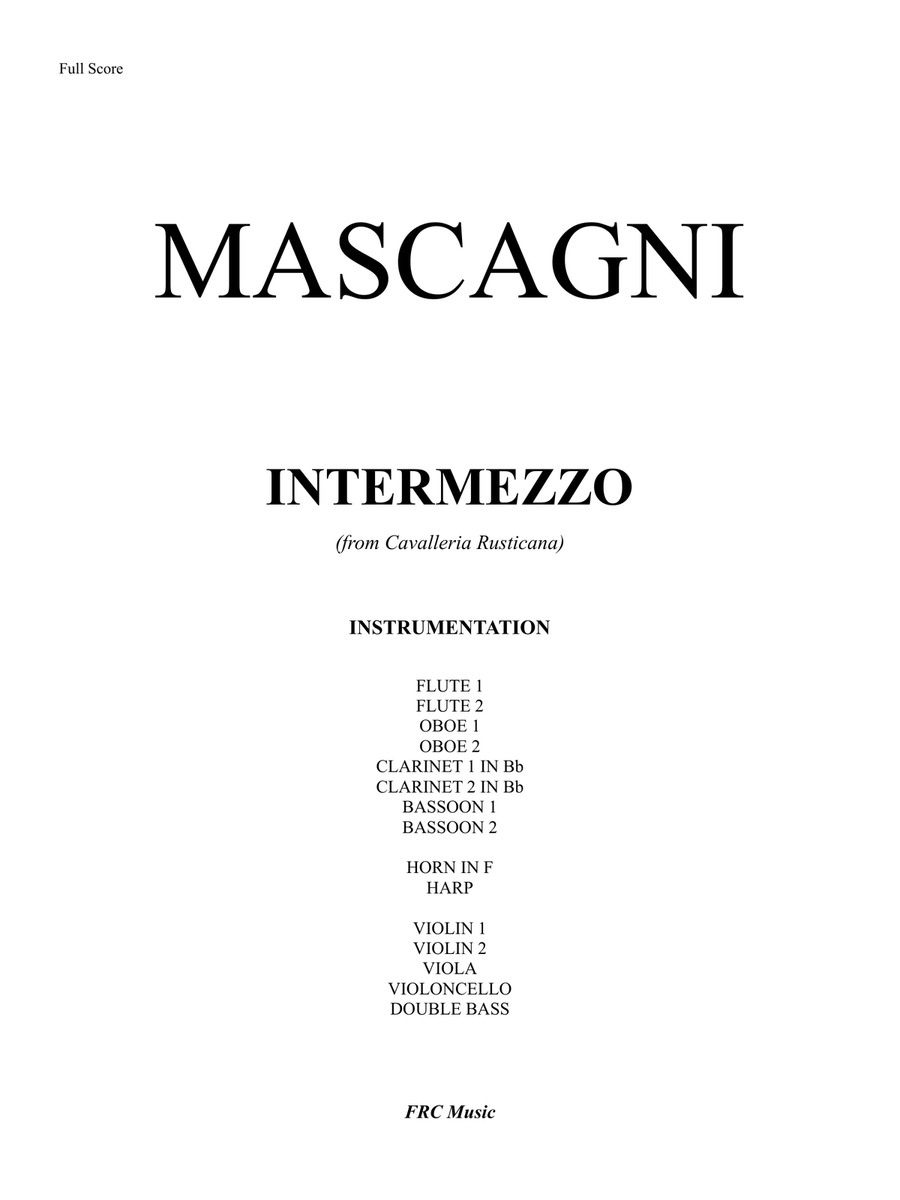Intermezzo (from Cavalleria rusticana) for Orchestra Full Orchestra scores gallery preview page 2