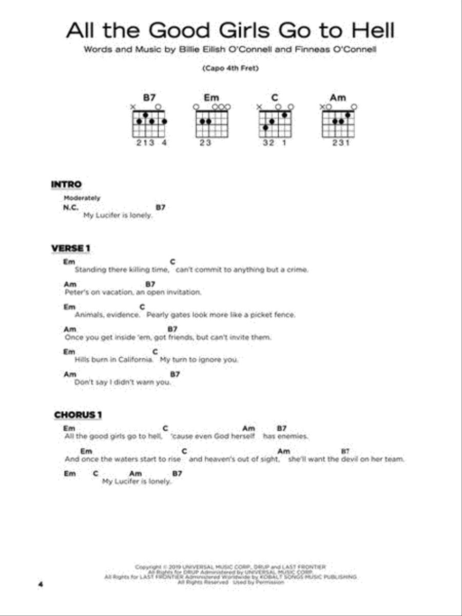 Billie Eilish – Really Easy Guitar Series Electric Guitar scores gallery preview page 4