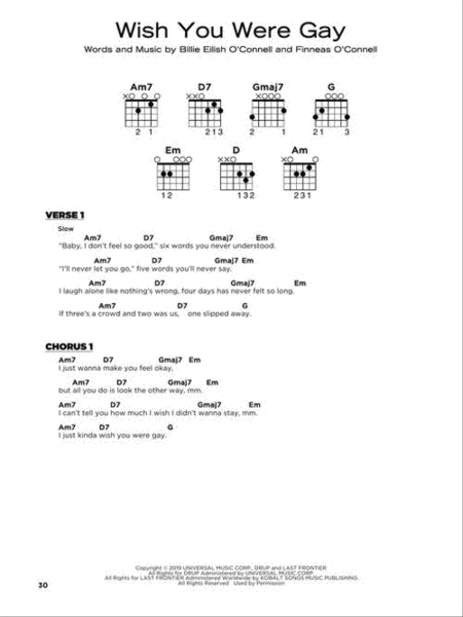 Billie Eilish – Really Easy Guitar Series Electric Guitar scores gallery preview page 6