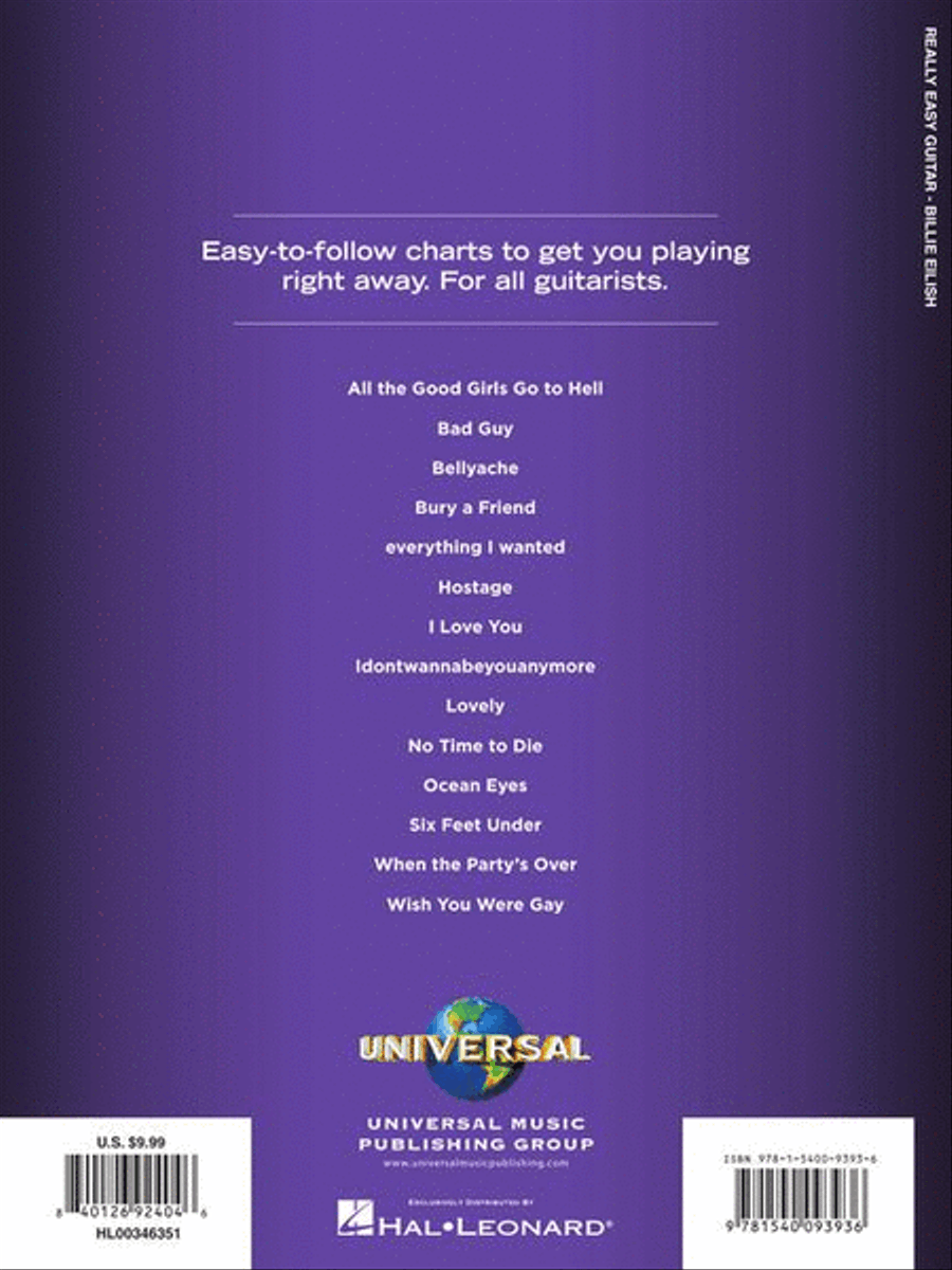 Billie Eilish – Really Easy Guitar Series Electric Guitar scores gallery preview page 7