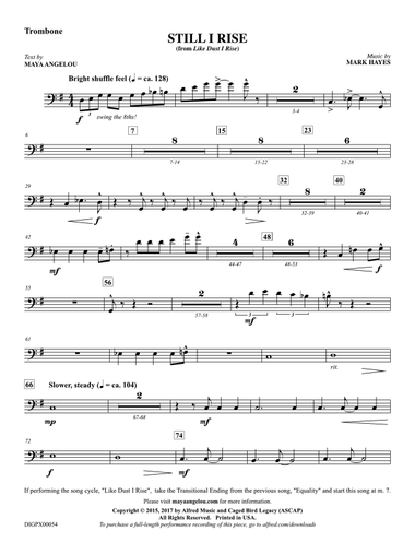 Still I Rise: 1st Trombone