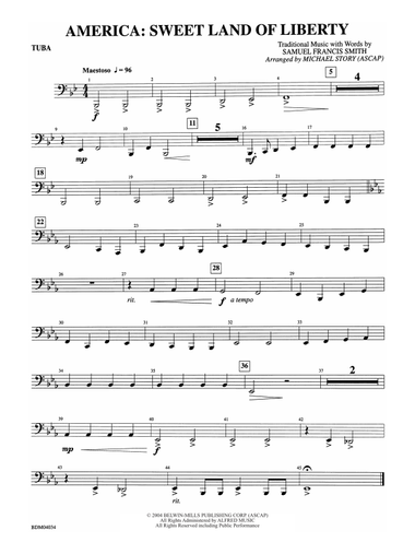 America: Sweet Land of Liberty: Tuba