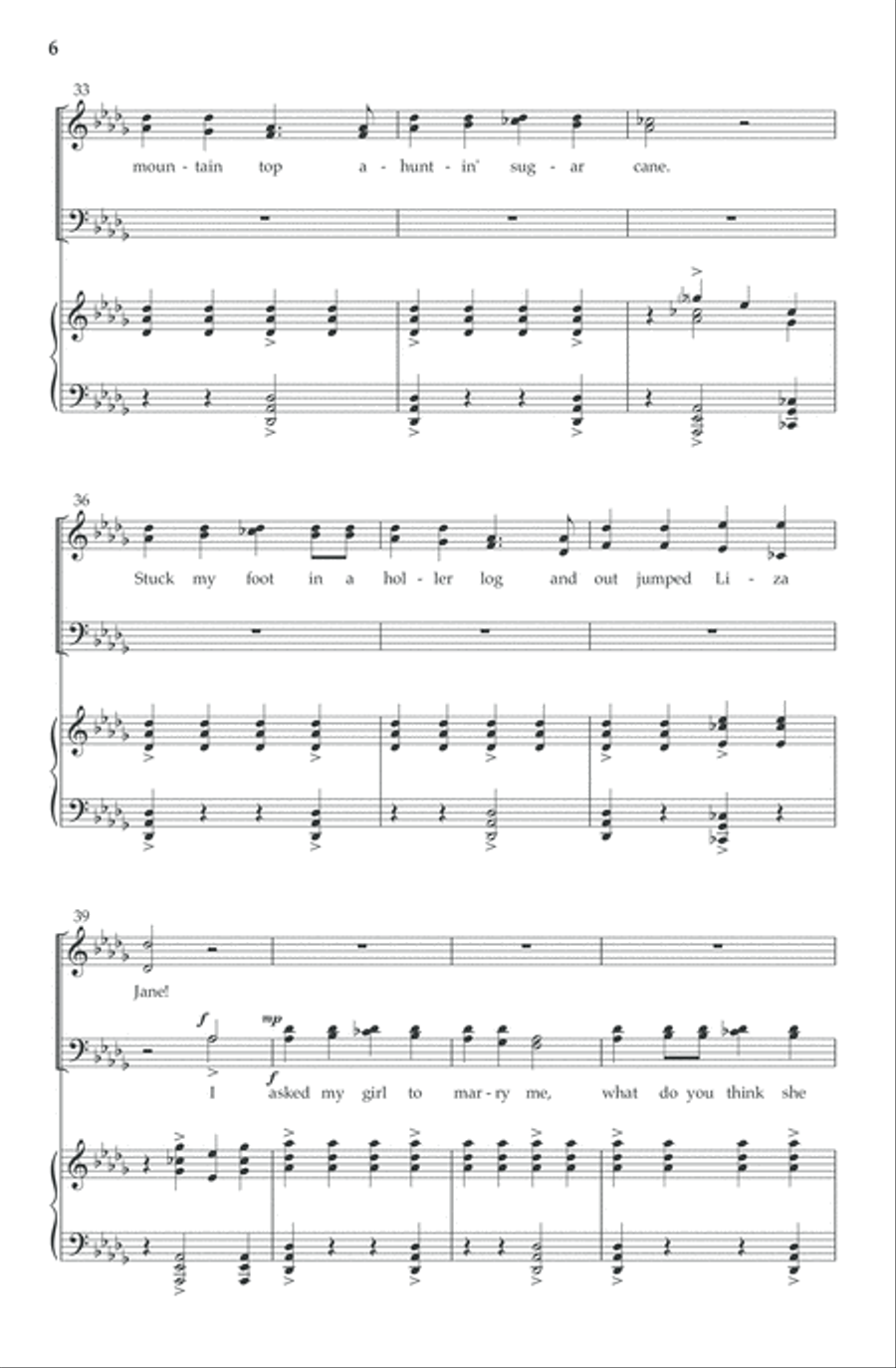 Old Joe Clark Choir scores gallery preview page 6