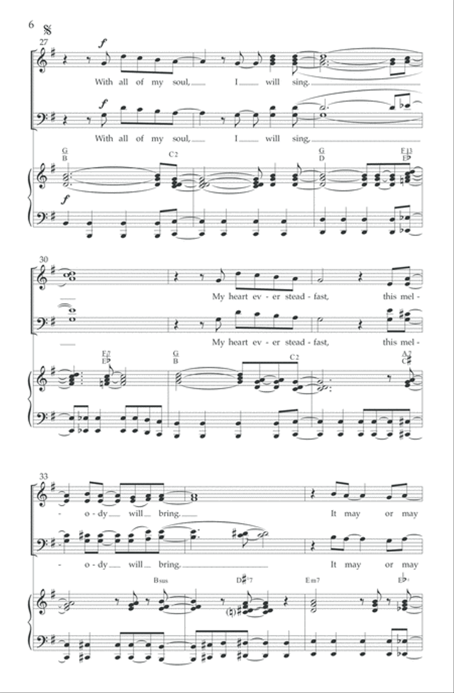 I Will Sing Choir scores gallery preview page 6
