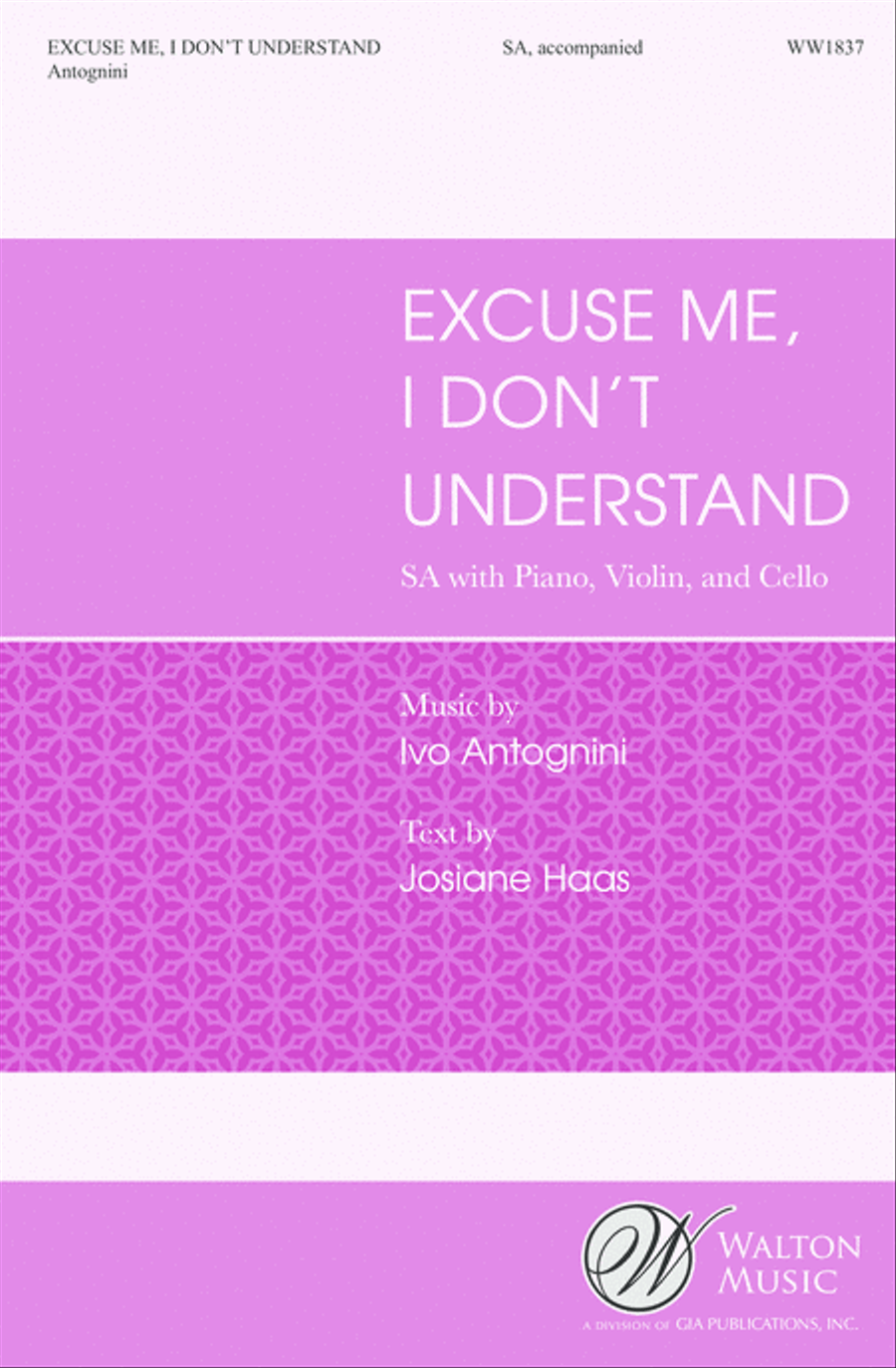 Excuse Me, I Don't Understand Violin scores gallery preview page 1